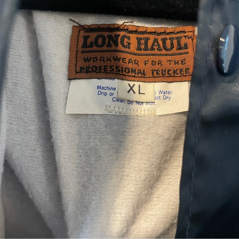 Vintage Long Haul Vintage Satin Lined Varsity Bomber Jacket Size XL - Picture 3 of 3